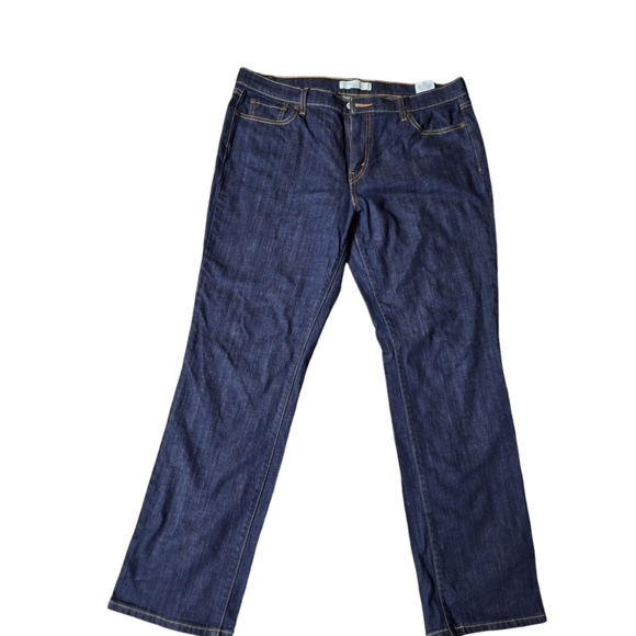 Levi's Denim - Pre-Owned Levis 501 Straight Women's Dark Denim Jeans Size 16 Plus Size